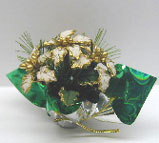 Dollhouse Miniature White Poinsettia Table